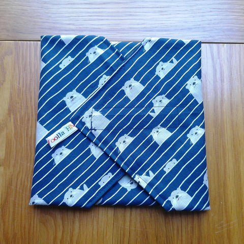 Reusable Sandwich Wrap: Vegan Otter Stripe, Eco-Friendly Lunch
