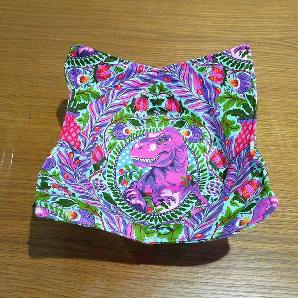 Microwave Bowl Cozy 100% Cotton, Reversible, Microwave-Safe Bowl Holder, Machine Washable Hot Pad, Handmade Kitchen Gift, T Rex Dinosaur