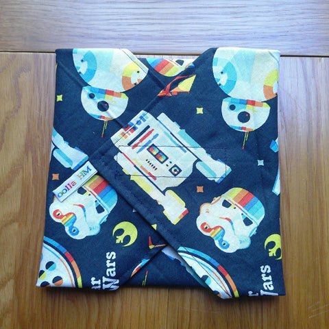 Droid Rainbow Reusable Sandwich Wrap: Vegan Eco-Friendly Lunchbox