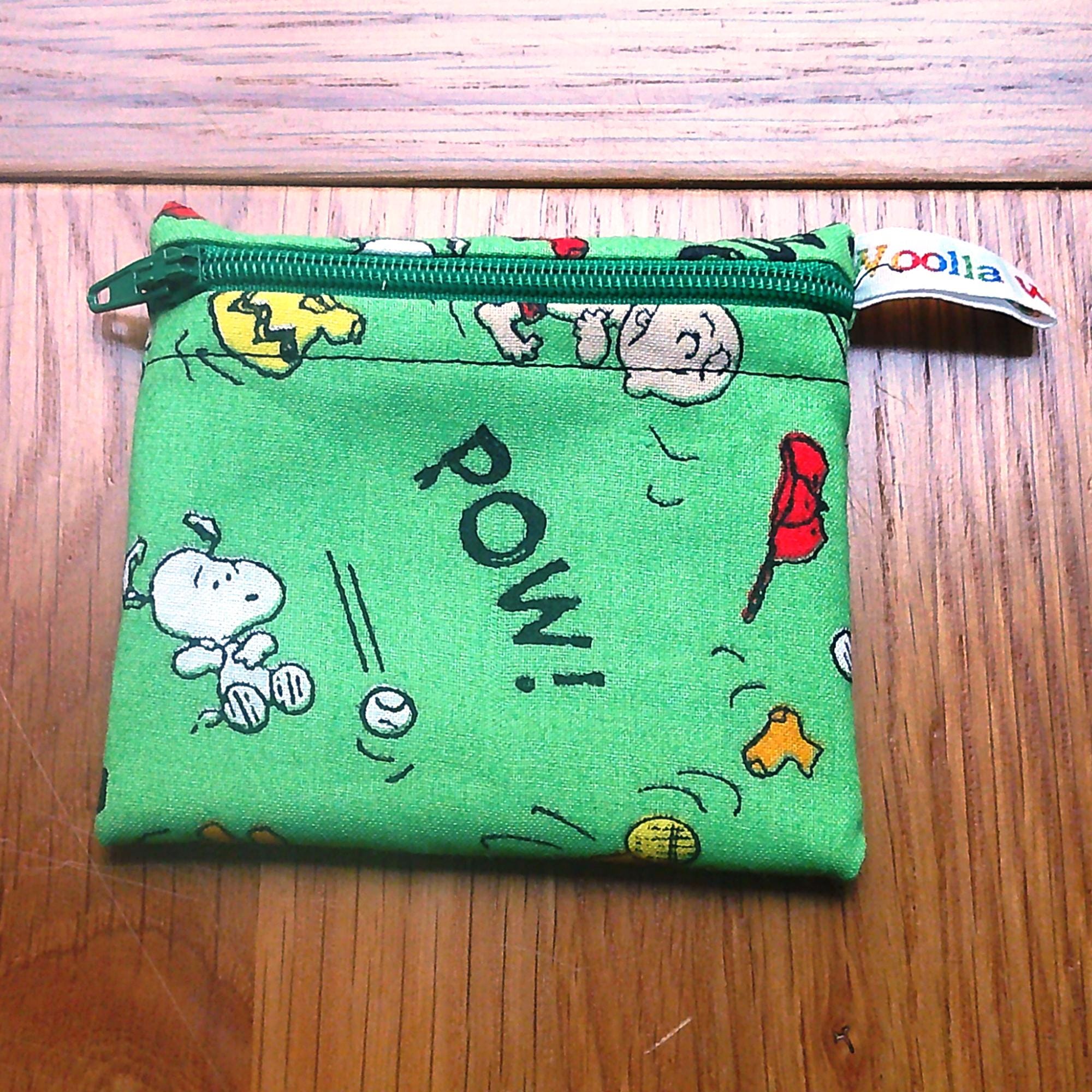 Handmade Reusable Snack Pouch: Waterproof Cotton Zip Bag