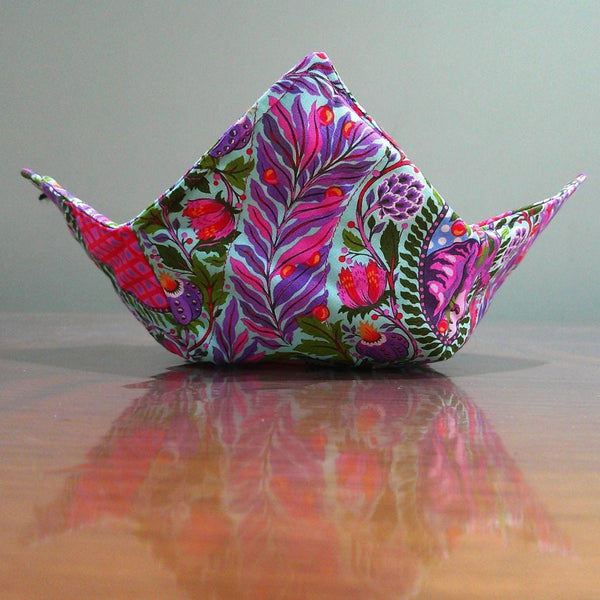 Microwave Bowl Cozy 100% Cotton, Reversible, Microwave-Safe Bowl Holder, Machine Washable Hot Pad, Handmade Kitchen Gift, T Rex Dinosaur