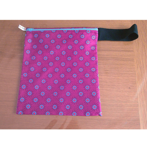 Purple Sunburst Washable Lunch Bag: Reusable Travel Toiletry Pouch