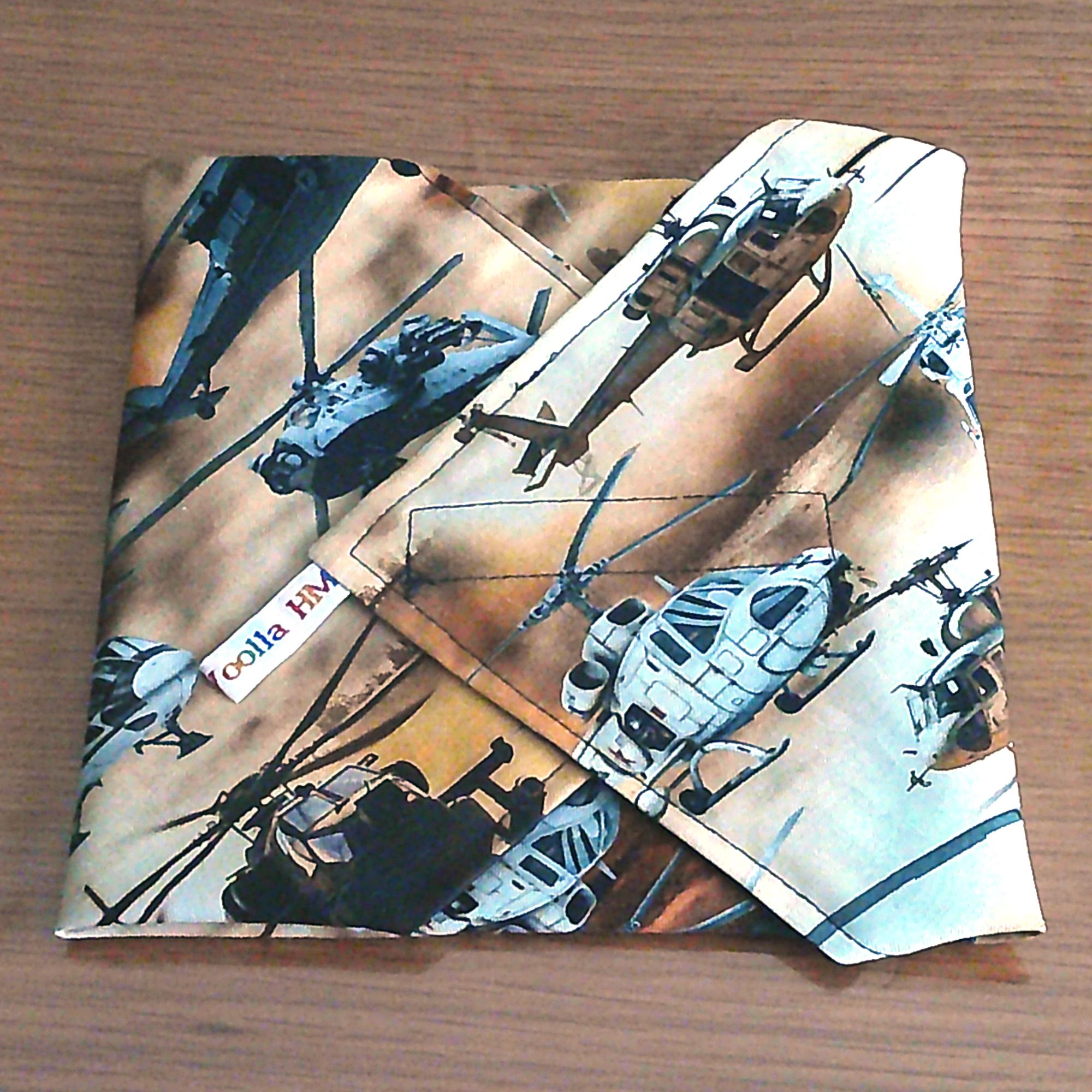 Vegan Reusable Sandwich Wrap: Eco-Friendly Lunchbox Snack Bag - Helicopter Print