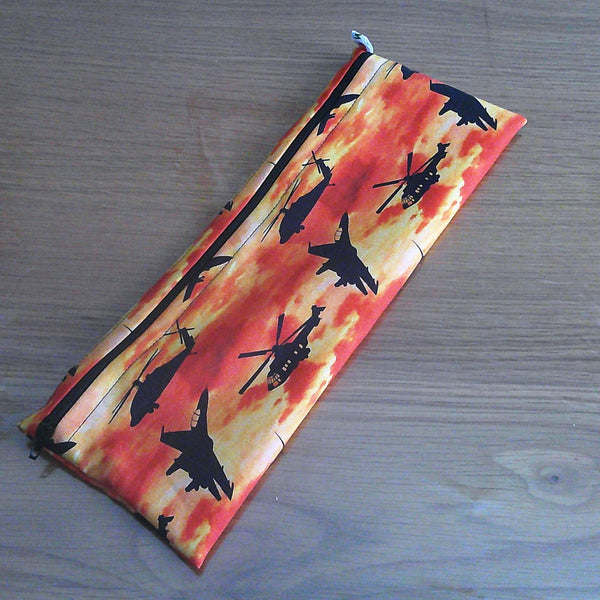 XL Reusable Cutlery Pouch: Waterproof Straw, Utensil and Toiletry Organizer OL Jet