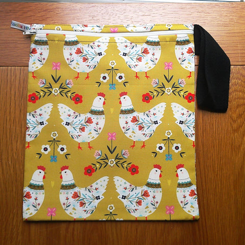 Washable Lunch Bag, Travel Toiletry Bag, School Lunch Box, Reusable Lunch Bag, Travel Makeup Bag, Reusable Wipe, Gym Bag Mustard Chicken