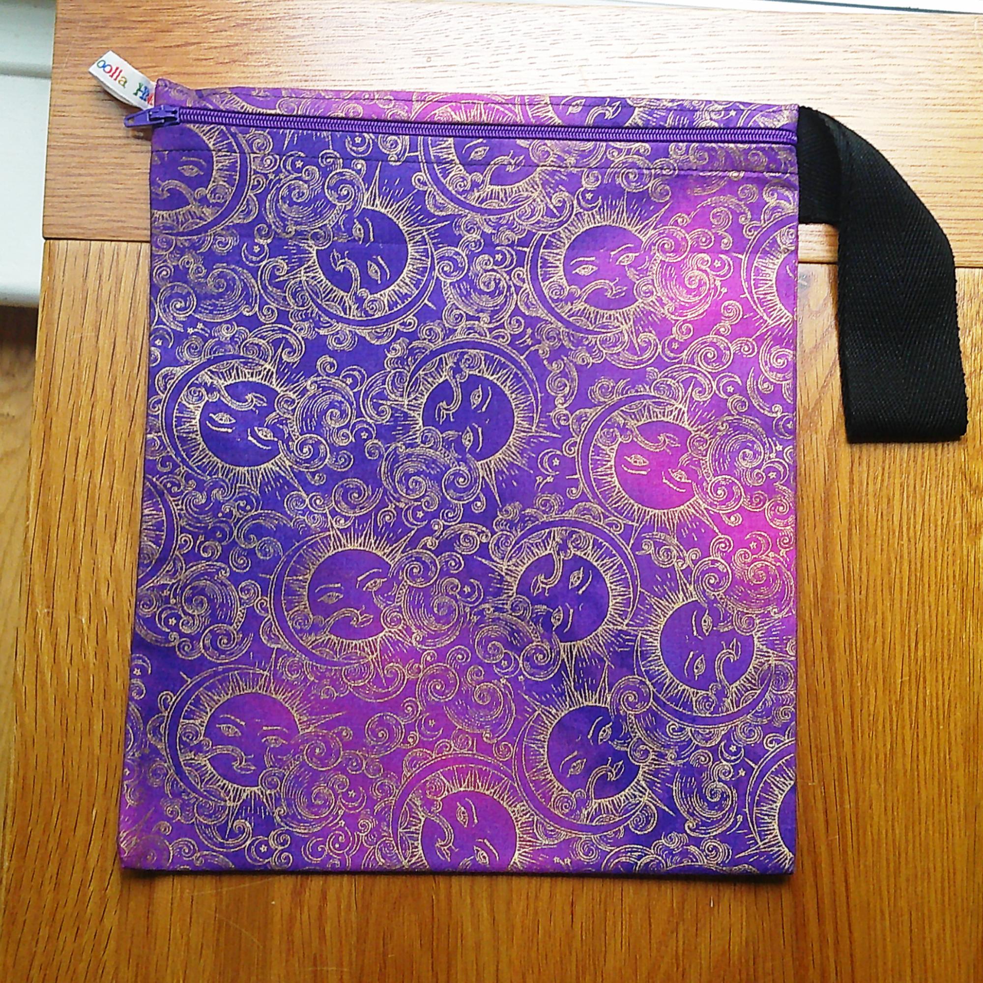 Washable Lunch Bag, Travel Toiletry Bag, School Lunch Box, Reusable Lunch Bag, Travel Makeup Bag, Reusable Wipe, Gym Bag Purple Celestial
