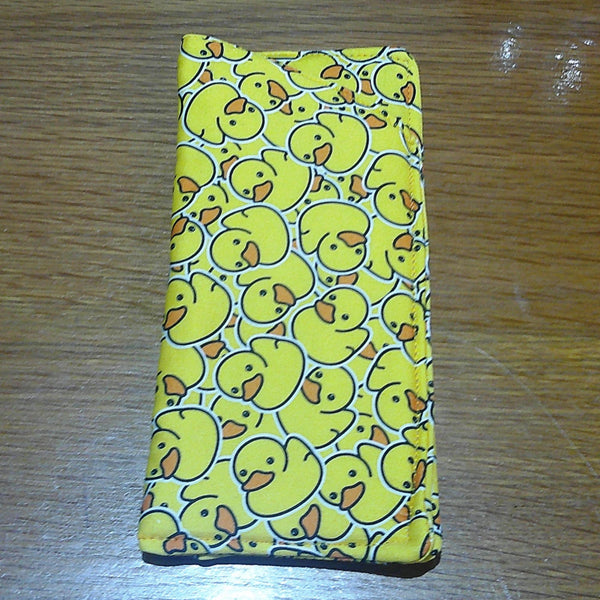 Handmade Cotton Glasses Case, Padded Eyewear Sleeve for Spectacles or Sunglasses, Eco-Friendly Gift, Soft Eyeglass Pouch Rubber Duckys