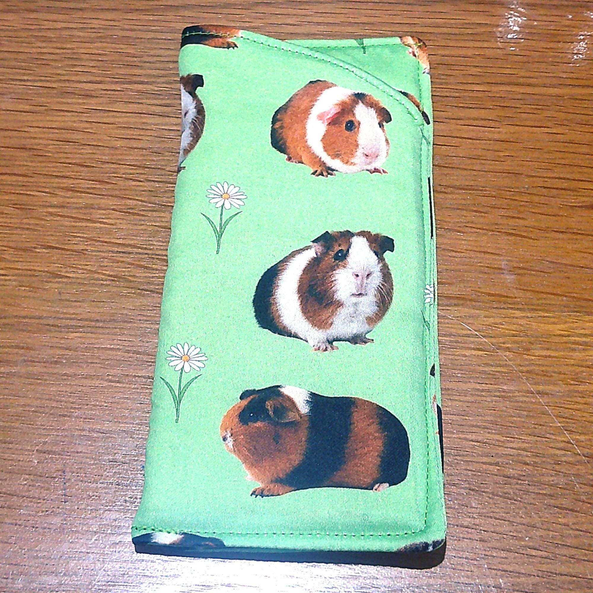 Handmade Cotton Glasses Case, Padded Eyewear Sleeve for Spectacles or Sunglasses, Eco-Friendly Gift, Soft Eyeglass Pouch Guinea Pigs