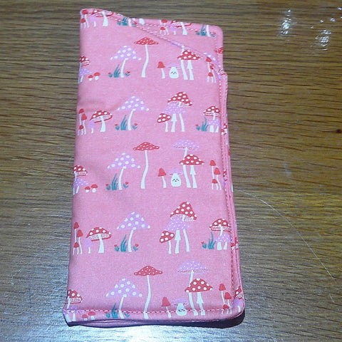 Handmade Cotton Glasses Case, Padded Eyewear Sleeve for Spectacles or Sunglasses, Eco-Friendly Gift, Soft Eyeglass Pouch Little Toadstools