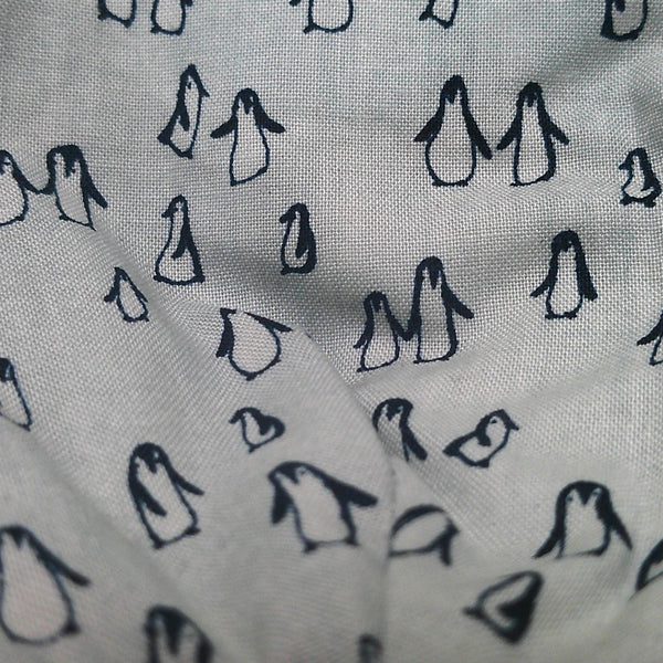 Microwave Bowl Cozy 100% Cotton, Reversible, Microwave-Safe Bowl Holder, Machine Washable Hot Pad, Handmade Kitchen Gift, Tiny Penguins