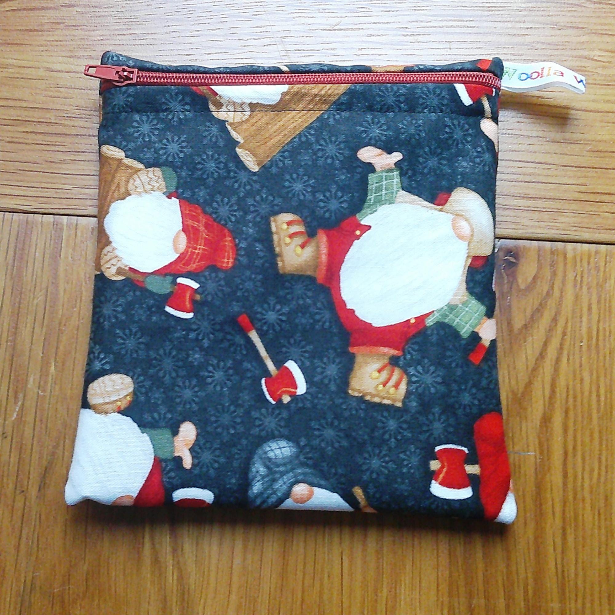 Small Reusable Snack Pouch Waterproof Food Bag, Eco-Friendly Washable Fabric Zip for Snacks, Change, Cosmetics, Accessories Timber Gnome