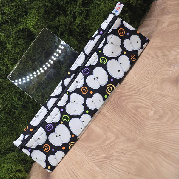 Straw Cutlery Pouch Washable Reusable Chopstick Utensil Crochet Hook Pencil Pen Case Waterproof Lined Zip Pouch Eco All Eyes On You