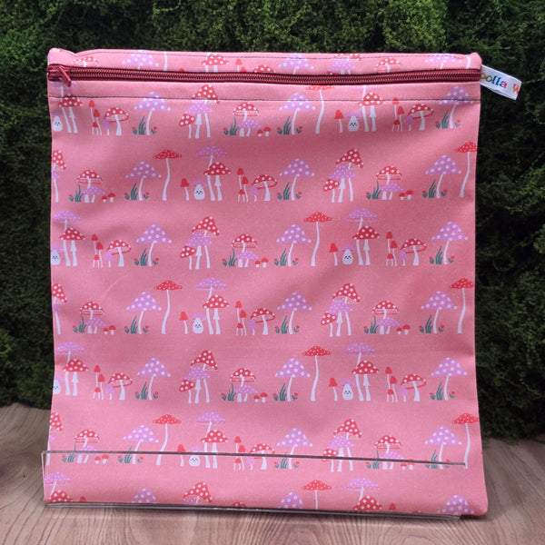 Large Food Storage, Bikini Bag,  Toiletries Pouch, Charger Store, Zipper Beauty Organiser, Craft Box, Waterproof Lined Tiny Toadstool