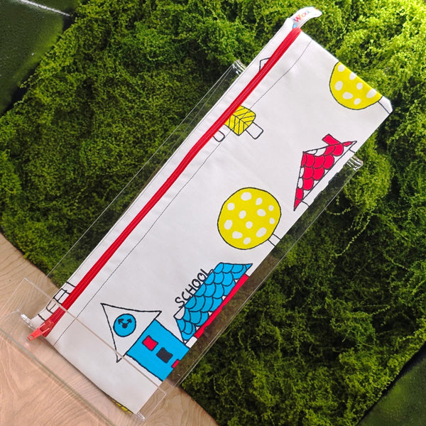 XL Straw Cutlery Pouch Extra Large Toothbrush Case, Pencil Bag, Crochet Hook Zip Pouch, Chopstick Case, Picnic  Work Lunch School House