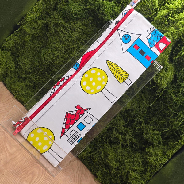 XL Straw Cutlery Pouch Extra Large Toothbrush Case, Pencil Bag, Crochet Hook Zip Pouch, Chopstick Case, Picnic  Work Lunch Child Drawing