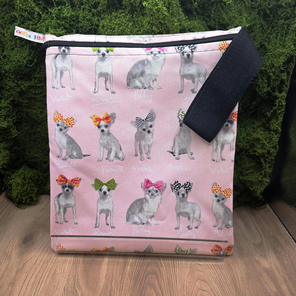 Washable Lunch Bag, Travel Toiletry Bag, School Lunch Box, Reusable Lunch Bag, Travel Makeup Bag, Reusable Wipe, Gym Bag Chihuahua Dog