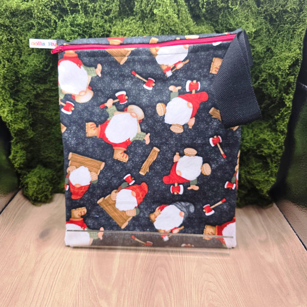 Washable Lunch Bag, Travel Toiletry Bag, School Lunch Box, Reusable Lunch Bag, Travel Makeup Bag, Reusable Wipe, Gym Bag Timber Gnome