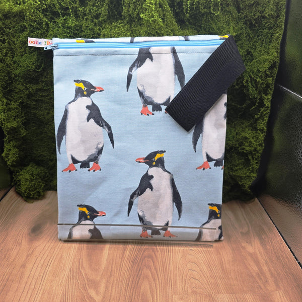 Washable Lunch Bag, Travel Toiletry Bag, School Lunch Box, Reusable Lunch Bag, Travel Makeup Bag, Reusable Wipe, Gym Bag Penguin Icy