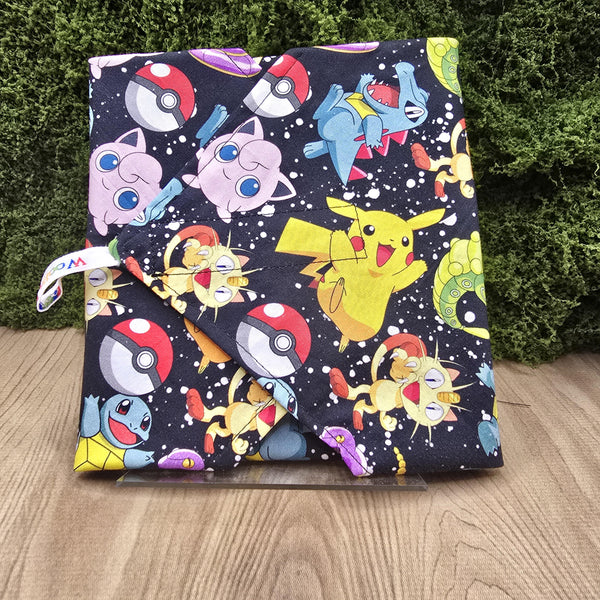 Reusable Sandwich Wrap, Wax Wrap Alternative Vegan Sustainable Sandwiches -Eco Zero Waste Hook & Loop Fastener - Anime Creatures