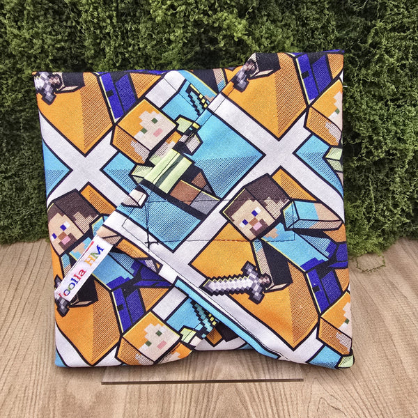 Reusable Sandwich Wrap, Wax Wrap Alternative Vegan Sustainable Sandwiches -Eco Zero Waste Hook & Loop Fastener - Block Mens