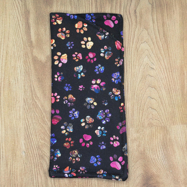 Handmade Cotton Glasses Case, Padded Eyewear Sleeve for Spectacles or Sunglasses, Eco-Friendly Gift, Soft Eyeglass Pouch Autumn Paws