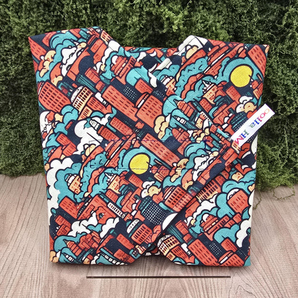 Reusable Sandwich Wrap, Wax Wrap Alternative Vegan Sustainable Sandwiches -Eco Zero Waste Hook & Loop Fastener - Anime City