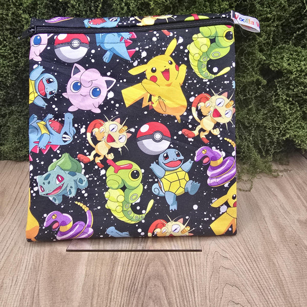 Reusable Sandwich Bag, Sanitary Pads Bag, Bagel Holder, Travel Makeup Bag Reusable Snack Pouch, Vegan Snack Box, Zip, Anime Catch