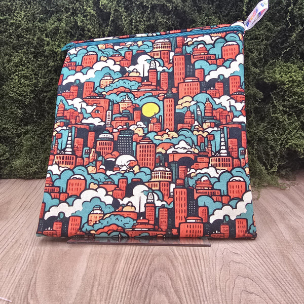 Reusable Sandwich Bag, Sanitary Pads Bag, Bagel Holder, Travel Makeup Bag Reusable Snack Pouch, Vegan Snack Box, Zip, Anime City