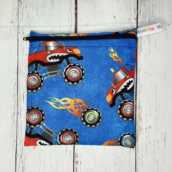 Monster Truck - Small Poppins Pouch Washable Snack Bag