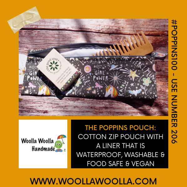 Woodland Creatures - XL  Straw/Cutlery Poppins Pouch