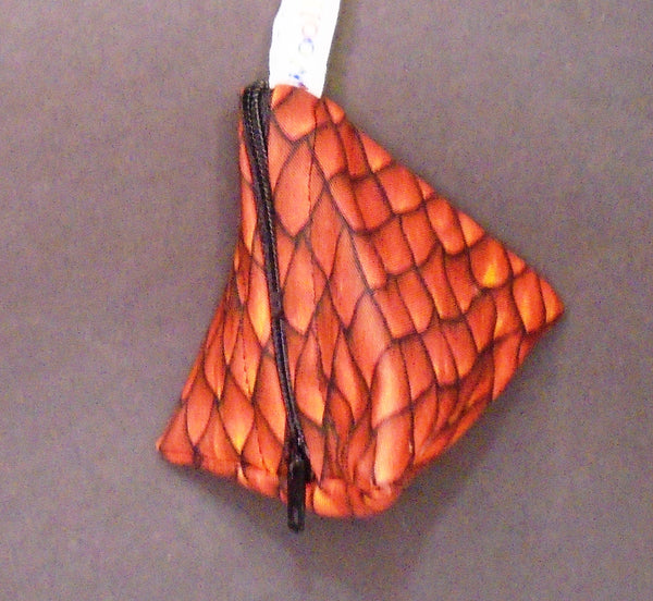 Red Dragon Scale - Tri-Keyring Poppins Pouch