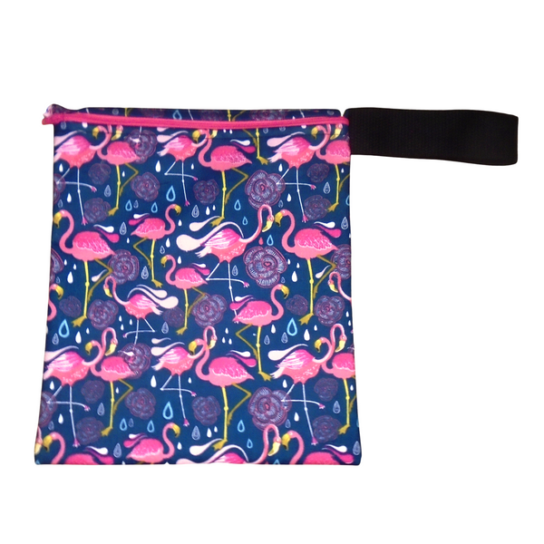 Slate Flamingo -  Handy Poppins Pouch Washable Lunch Bag