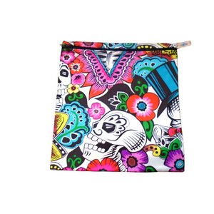 Carnival Skeleton - Large Poppins Pouch - Waterproof, Washable, Food Safe