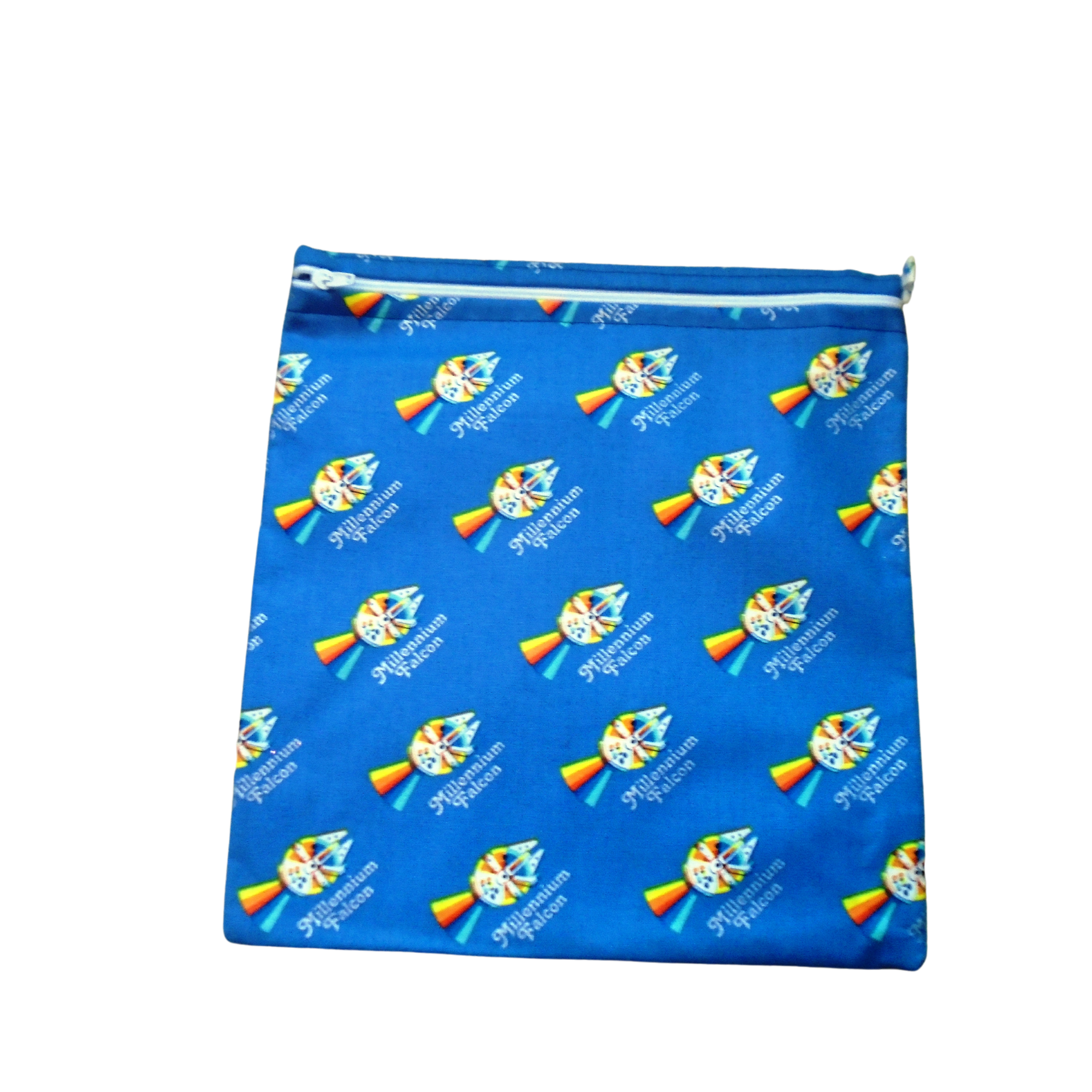 Rainbow Space Rocket - Large Poppins Pouch - Waterproof, Washable, Food Safe