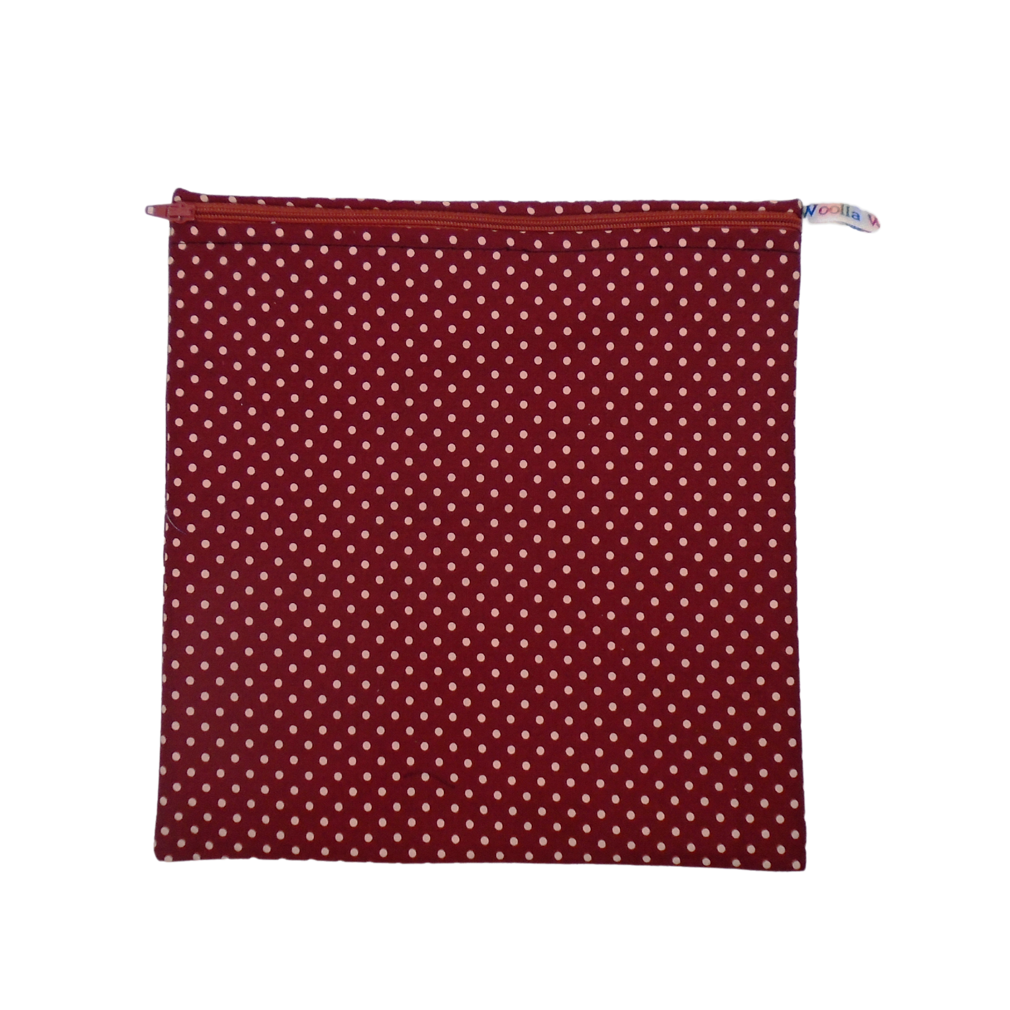 Autumn Polka - Large Poppins Pouch - Waterproof, Washable, Food Safe, Vegan, Lined Zip Bag