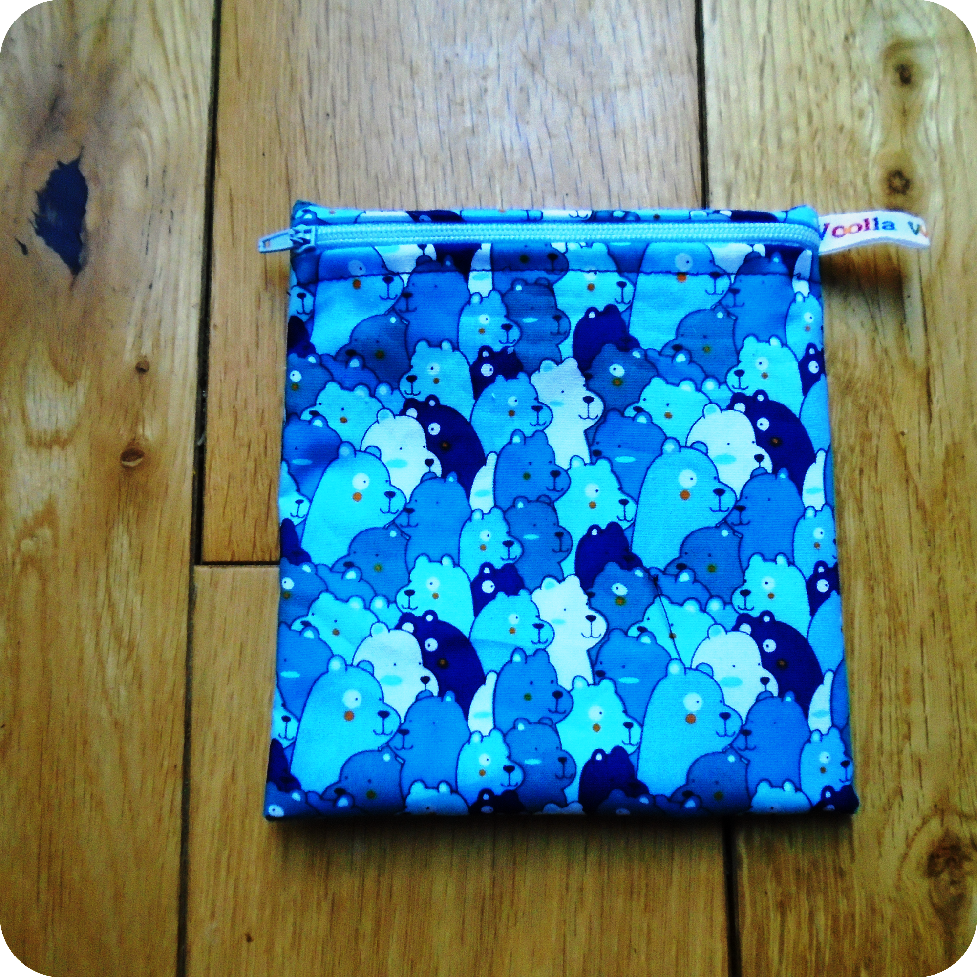 Blue Bears - Small Poppins Pouch Washable Snack Bag