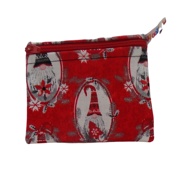 Red Gnome - Pippins Poppins Pouch Snack Pouch, Coin Purse, Ear Bud Case