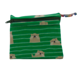 Otter Stripe - Pippins Poppins Pouch Snack Pouch, Coin Purse, Ear Bud Case