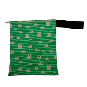 Otter Stripe -  Handy Poppins Pouch Washable Lunch Bag