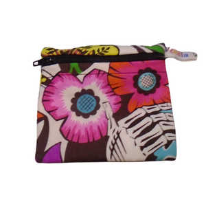 Carnival Skeleton- Pippins Poppins Pouch Snack Pouch, Coin Purse, Ear Bud Case