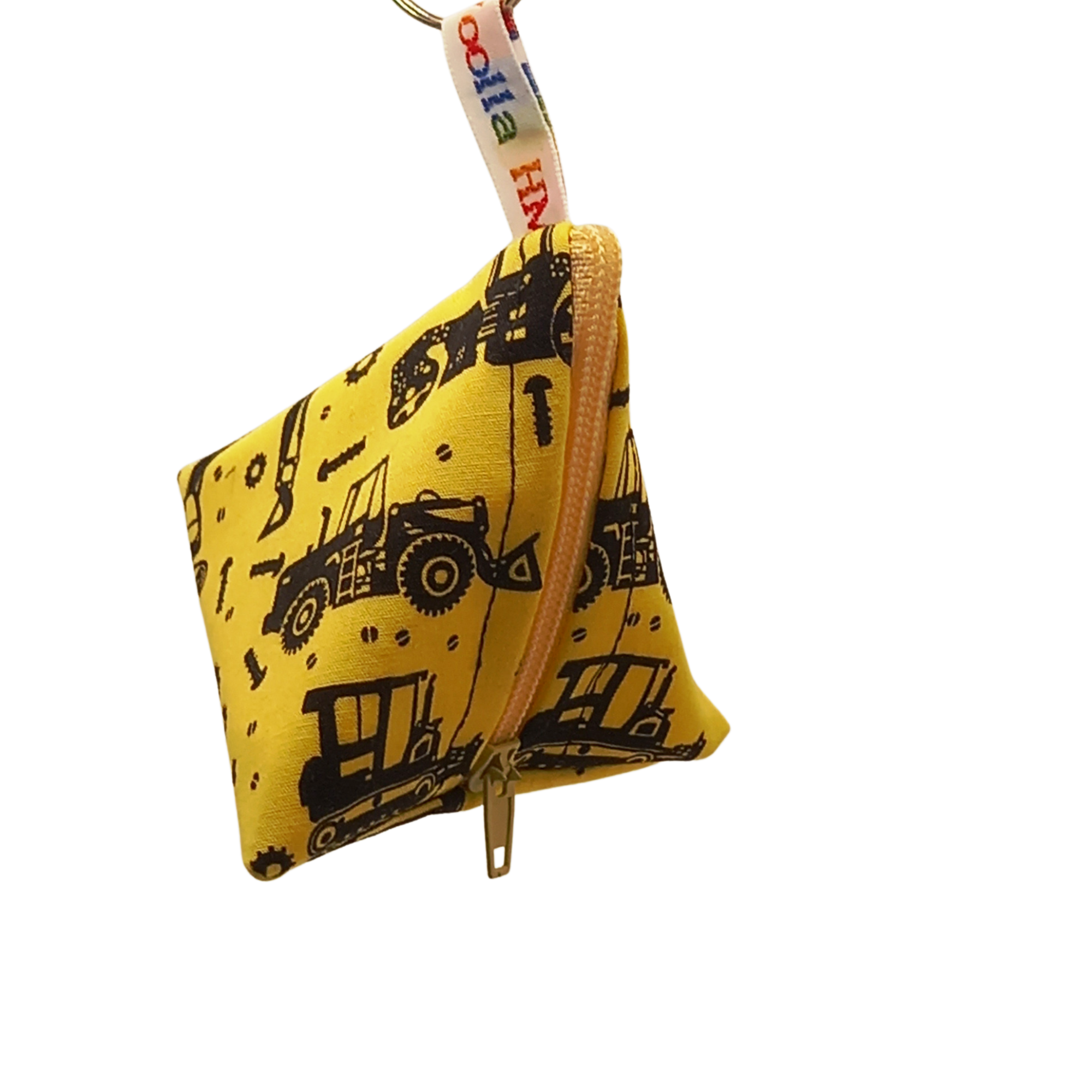 Yellow Digger - Tri-Keyring Snack Poppins Pouch