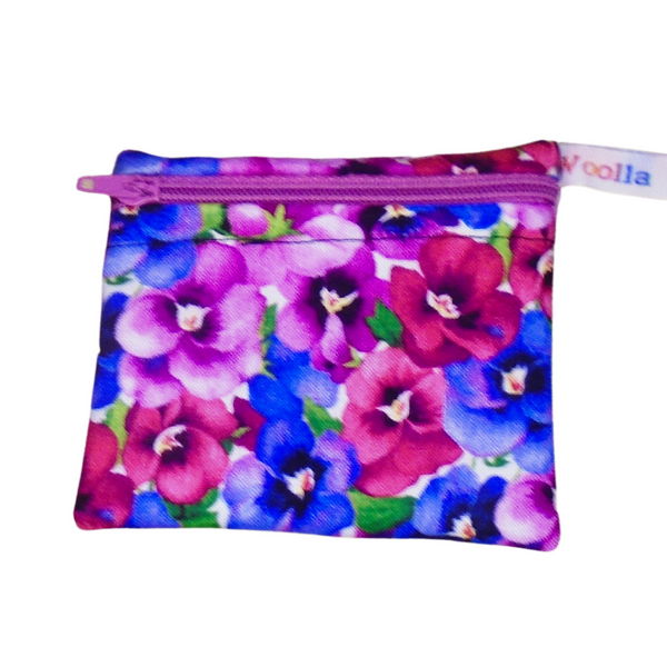 Red Pansy - Pippins Poppins Pouch Snack Pouch, Coin Purse, Ear Bud Case