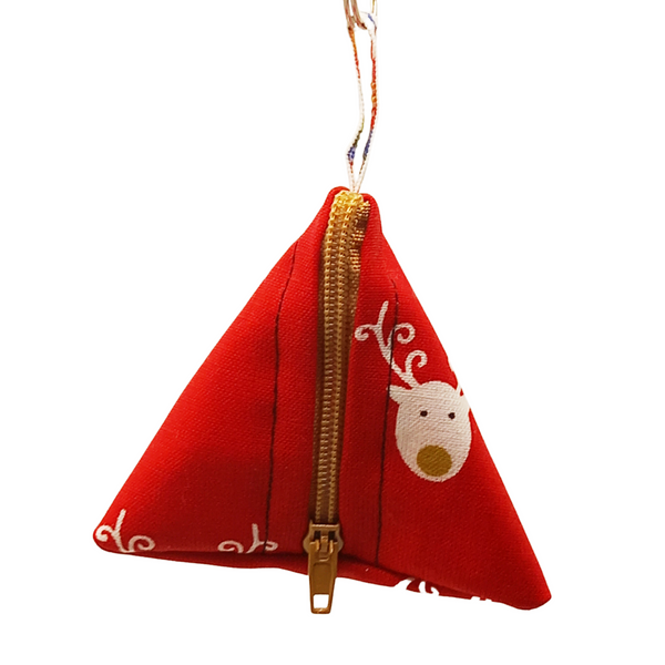 Red Deer - Tri-Keyring Snack Poppins Pouch