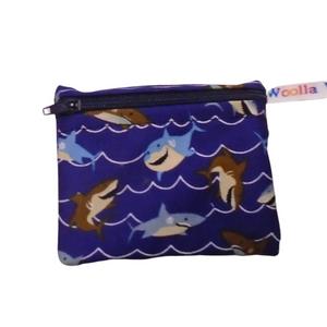 Shark Waves - Pippins Poppins Pouch Snack Pouch, Coin Purse, Ear Bud Case