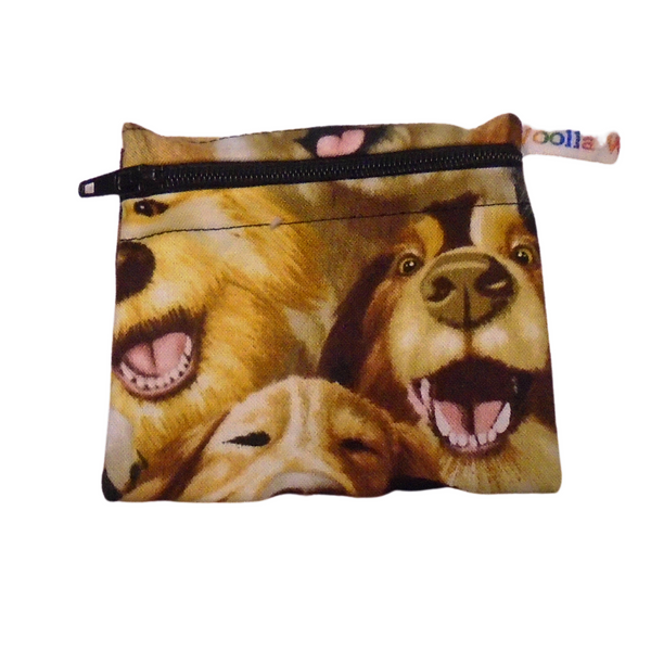 Smiley Dog - Pippins Poppins Pouch Snack Pouch, Coin Purse, Ear Bud Case