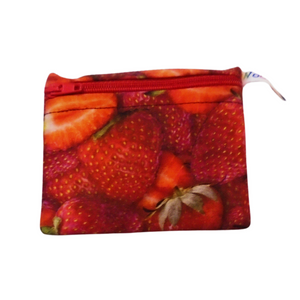 Strawberries - Pippins Poppins Pouch Snack Pouch, Coin Purse, Ear Bud Case