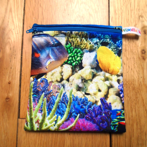 Under The Ocean  - Small Poppins Pouch Washable Snack Bag