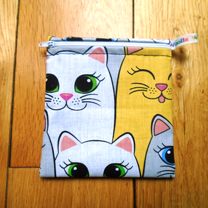Big Kitty Cats - Small Poppins Pouch Washable Snack Bag