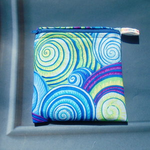 Blue Purple Swirl - Small Poppins Pouch Washable Snack Bag