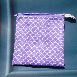 Purple Scales - Small Poppins Pouch Washable Snack Bag